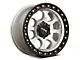 KMC Riot SBL Machined with Satin Black Lip 6-Lug Wheel; 17x9; -12mm Offset (21-24 Bronco, Excluding Raptor)