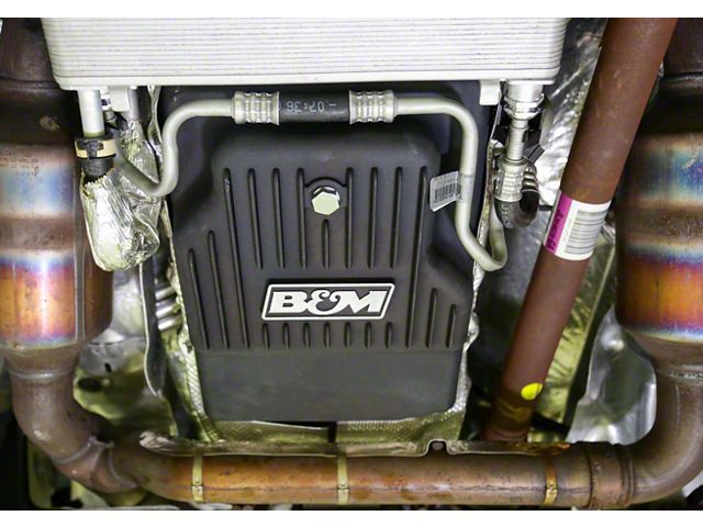B&M 10R80 Hi-TEK Deep Heavy Duty Transmission Pan; Black (21-24 Bronco)