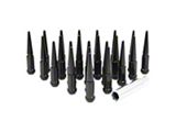 Black Spike Lug Nut Kit; 12mm x 1.5; Set of 24 (19-26 Ranger)
