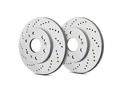 SP Performance Cross-Drilled 6-Lug Rotors with Gray ZRC Coating; Front Pair (21-23 Bronco, Excluding Raptor)