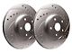 SP Performance Cross-Drilled and Slotted 6-Lug Rotors with Silver ZRC Coated; Front Pair (22-24 Bronco Raptor)