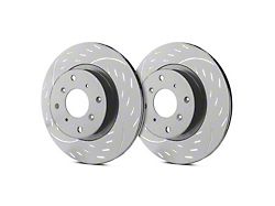 SP Performance Diamond Slot 6-Lug Rotors with Gray ZRC Coating; Front Pair (21-24 Bronco, Excluding Raptor)
