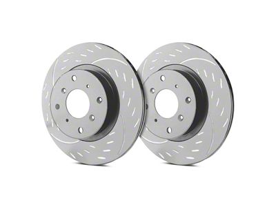 SP Performance Diamond Slot 6-Lug Rotors with Gray ZRC Coating; Front Pair (21-23 Bronco, Excluding Raptor)