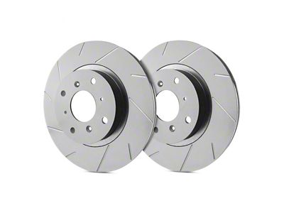 SP Performance Slotted 6-Lug Rotors with Gray ZRC Coating; Front Pair (21-23 Bronco, Excluding Raptor)