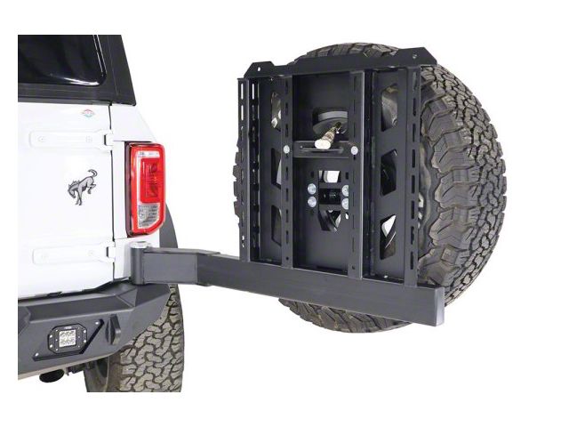 LoD Offroad Destroyer Tire Carrier for Destroyer Rear Bumpers Only; Black Texture (21-24 Bronco)