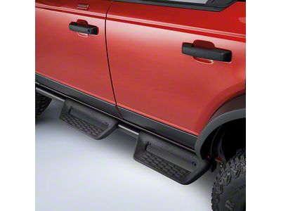 Ford Performance Off-Road Hoop Steps; Textured Matte Black (21-24 Bronco 4-Door)