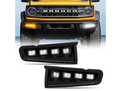 LED DRL Fog Lights with Sequential Turn Signals (21-23 Bronco w/ Modular Front Bumper)