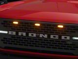 Raptor Style LED Grille Lights; Amber (21-26 Bronco Badlands, Everglades, First Edition, Wildtrak)