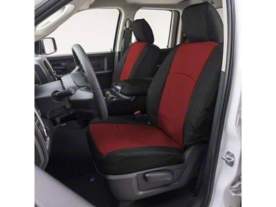 Covercraft Precision Fit Seat Covers Endura Custom Front Row Seat Covers; Red/Black (21-24 Bronco 2-Door w/ Cloth Seats)