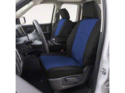 Covercraft Precision Fit Seat Covers Endura Custom Front Row Seat Covers; Blue/Black (21-24 Bronco 4-Door w/ Cloth Seats)