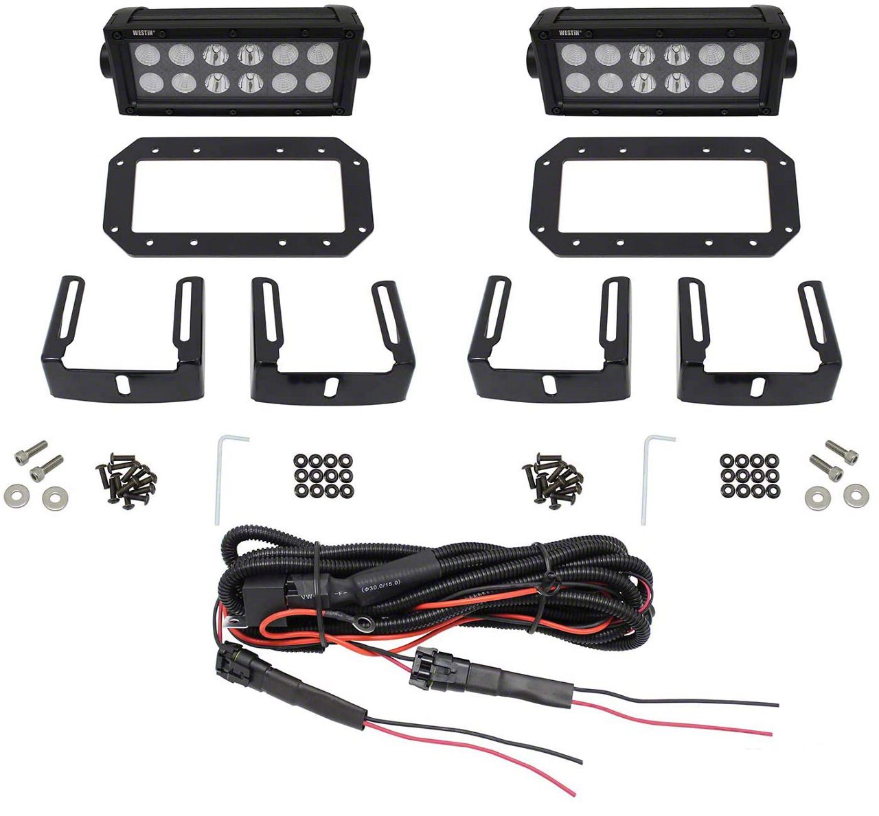 Westin Bronco HDX 6-Inch B-Force Flush Mount LED Light Bars 57-0025 ...