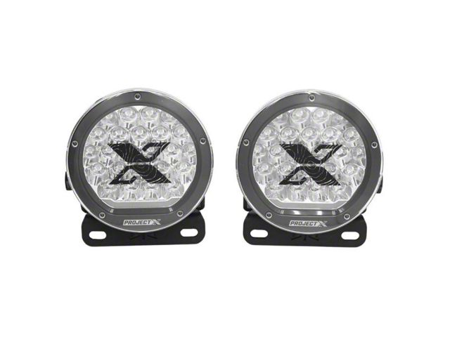 RTR Front Bumper Light Mount Kit with Project X HP.70 Lights (21-24 Bronco w/ Modular Front Bumper)