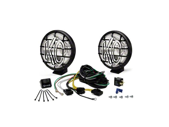 KC HiLiTES 6-Inch Apollo Pro Halogen Lights; Spot Beam (Universal; Some Adaptation May Be Required)