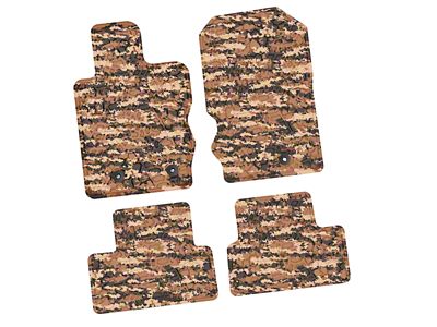 FLEXTREAD Factory Floorpan Fit Tire Tread/Scorched Earth Scene Front and Rear Floor Mats; Cyberflage Camouflage (21-24 Bronco 2-Door)