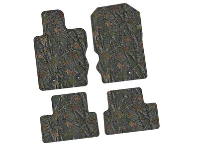 FLEXTREAD Factory Floorpan Fit Tire Tread/Scorched Earth Scene Front and Rear Floor Mats; Rugged Woods (21-24 Bronco 2-Door)