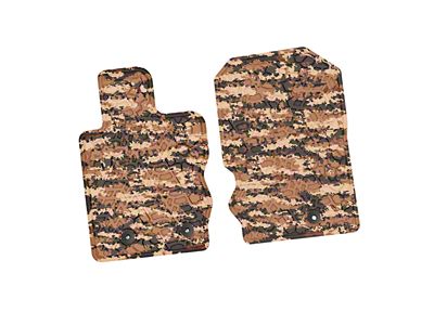 FLEXTREAD Factory Floorpan Fit Tire Tread/Scorched Earth Scene Front Floor Mats; Cyberflage Camouflage (21-24 Bronco)