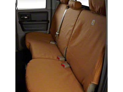 Covercraft SeatSaver Custom Second Row Seat Cover; Carhartt Brown (21-24 Bronco 4-Door w/ Fold-Down Armrest)