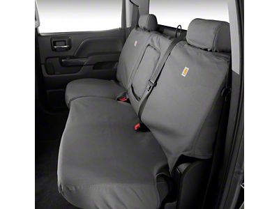 Covercraft SeatSaver Custom Second Row Seat Cover; Carhartt Gravel (21-24 Bronco 4-Door w/ Fold-Down Armrest)