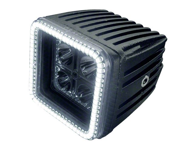 Oracle 3-Inch Off-Road Series Square LED Light with White Halo; Spot Beam (Universal; Some Adaptation May Be Required)