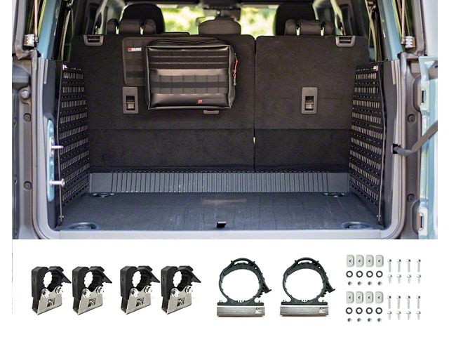 BuiltRight Industries MOLLE Compatible Cargo Panel; Stage 1 Kit (21-24 Bronco 4-Door)