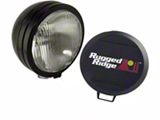 Rugged Ridge 5-Inch Round HID Off-Road Fog Light with Black Steel Housing; Single (Universal; Some Adaptation May Be Required)