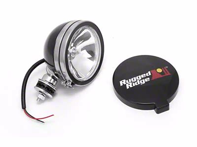 Rugged Ridge 6-Inch Round Halogen Fog Light; Single (Universal; Some Adaptation May Be Required)