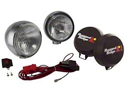 Rugged Ridge 6-Inch Round HID Off-Road Fog Lights with Stainless Steel Housings; Set of Two (Universal; Some Adaptation May Be Required)
