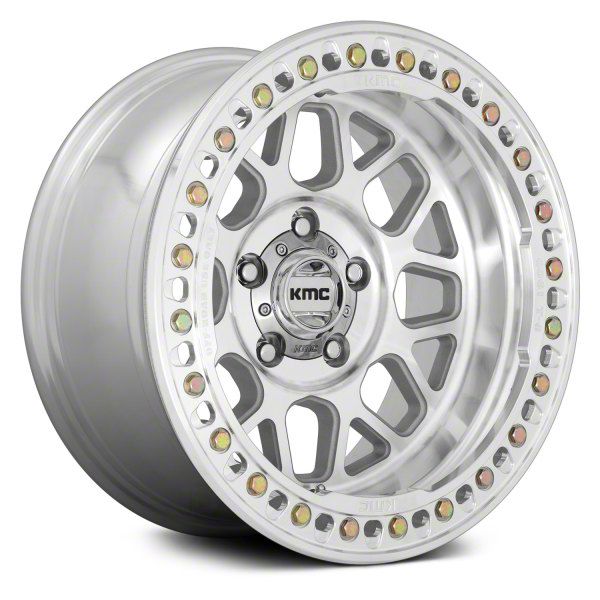 KMC Bronco Grenade Crawl Beadlock Machined 6-Lug Wheel; 18x9; 10mm ...