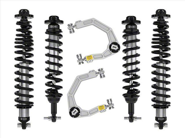 ICON Vehicle Dynamics 3 to 4-Inch Suspension Lift System with Billet Heavy Duty Upper Control Arms; Stage 3 (21-24 Bronco w/o Sasquatch Package, Excluding Raptor)