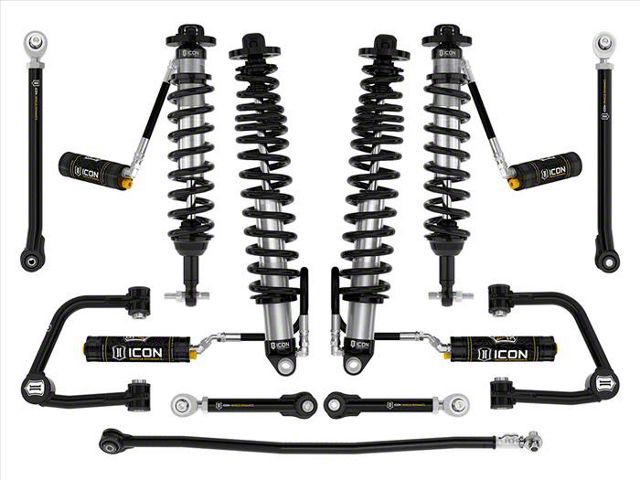 ICON Vehicle Dynamics 2 to 3-Inch Suspension Lift System with Tubular Heavy Duty Upper Control Arms; Stage 7 (21-24 Bronco w/ Sasquatch Package, Excluding Raptor)