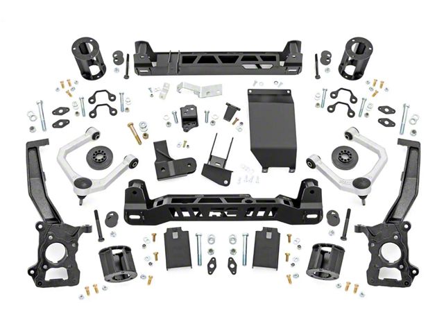 Rough Country 7-Inch Suspension Lift Kit with Vertex Adjustable Coil-Overs (21-24 Bronco 4-Door Base)