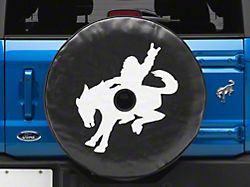 Bigfoot Riding a Bronco Spare Tire Cover with Camera Cutout; Black (21-23 Bronco)