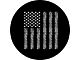American Flag Tire Tracks Spare Tire Cover with Camera Cutout; Black (21-24 Bronco)