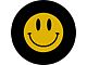 Smiley Face Spare Tire Cover with Camera Cutout; Black (21-24 Bronco)