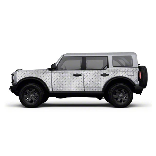 4x4 Attitude Bronco Action Shield Body Armor; Diamond Plate ASDPLATE