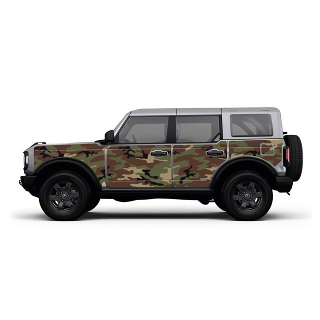 4x4 Attitude Bronco Action Shield Body Armor; Woodland Camo ASWOODCAMO