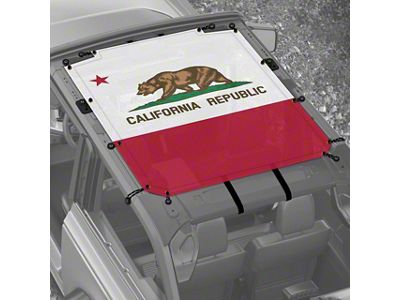 4x4 Attitude Sunshade; California Flag (21-24 Bronco 2-Door)