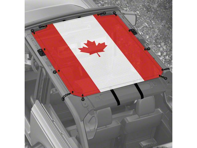 4x4 Attitude Sunshade; Canadian Flag (21-24 Bronco 2-Door)
