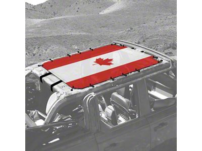 4x4 Attitude Sunshade; Canadian Flag (21-24 Bronco 4-Door)
