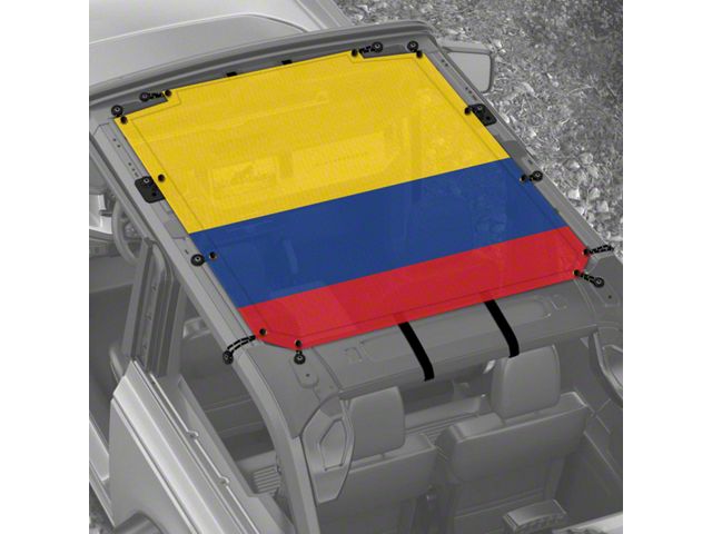 4x4 Attitude Sunshade; Colombian Flag (21-24 Bronco 2-Door)