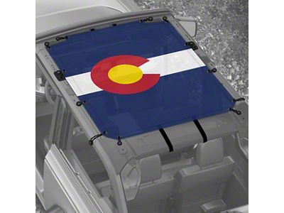 4x4 Attitude Sunshade; Colorado Flag (21-24 Bronco 2-Door)