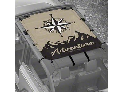 4x4 Attitude Sunshade; Compass Mountain Adventure (21-24 Bronco 2-Door)