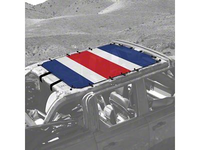 4x4 Attitude Sunshade; Costa Rican Flag (21-24 Bronco 4-Door)