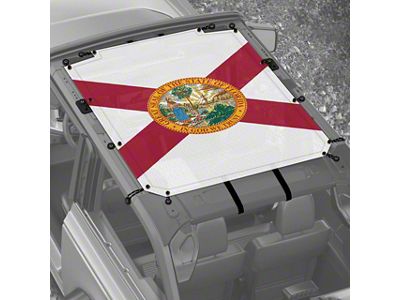 4x4 Attitude Sunshade; Florida Flag (21-24 Bronco 2-Door)