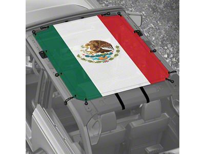 4x4 Attitude Sunshade; Mexican Flag (21-24 Bronco 2-Door)