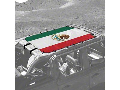 4x4 Attitude Sunshade; Mexican Flag (21-24 Bronco 4-Door)