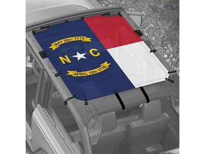 4x4 Attitude Sunshade; North Carolina Flag (21-24 Bronco 2-Door)