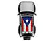 4x4 Attitude Sunshade; Puerto Rican Flag (21-24 Bronco 2-Door)