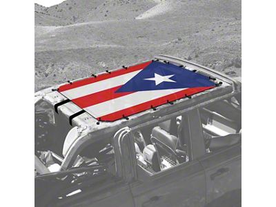 4x4 Attitude Sunshade; Puerto Rican Flag (21-24 Bronco 4-Door)