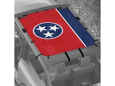 4x4 Attitude Sunshade; Tennessee Flag (21-24 Bronco 2-Door)